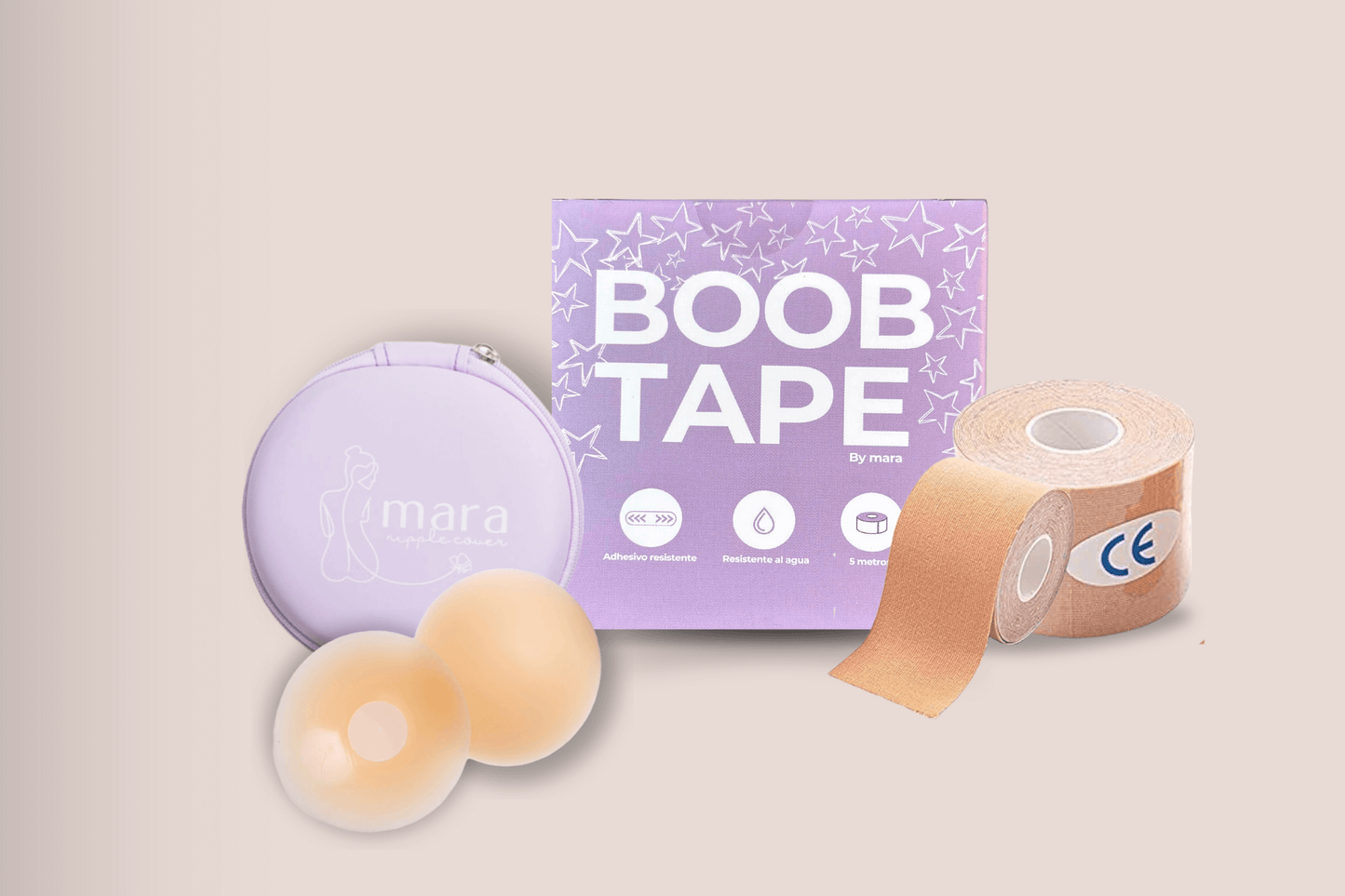 Boob Tape + Nipple Cover (Resérvalos ahora y obtén un 30% de DESCUENTO)